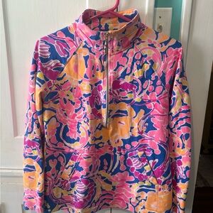Lilly Pulitzer Vibrant Abstract Quarter-Zip